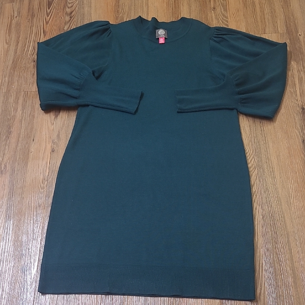 Vince Camuto Dark Green Knit Sweater‎ used good condition zise m for women